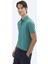 Nil Yeşili Düz Polo Yaka %100 Pamuk T-Shirt 7