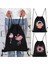 2FLAMINGO040 Kanvas Ipli Sırt Çantası Moda Spor Salonu Ipli Çanta Flamingo Serisi Desen Rahat Dize Omuzlar Psack Açık Plaj Çantası (Yurt Dışından) 2