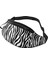 Siyah 13.7x5.5ın Zebra Baskı Fanny Paketi Sırt Çantası Erkek Sırt Çantası Kadın Çantaları Polyester Bel Çantası Rahat Unisex Açık Kırışıklık Karşıtı Su Geçirmez (Yurt Dışından) 2