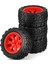 4pcs 118MM 1/10 Rc Canavar Kamyon Buggy Lastik Lastik Tekerleği Köpük Ekler Traxxas Için 12MM Hex Arrma Redcat Hsp Tamiya, Kırmızı (Yurt Dışından) 5
