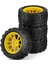 4pcs 118MM 1/10 Rc Canavar Kamyon Buggy Lastik Lastik Tekerleği Köpük Traxxas Arrma Için 12MM Hex Ekleme Hsp Tamiya, Sarı (Yurt Dışından) 2