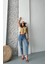 Mom Fit Bıyık Kar Yıkama Jeans Pantolon Koyu Mavi D2006 1