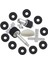 Drum Beş Parçalı Set Hi-Hat Debriyaj + Çekiç Kafa Pad + Zil Vidası + Anahtar Enstrüman Aksesuarları + Zil Ped (Yurt Dışından) 5