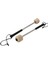 2pcs Bas Davul Kırpısı Keçe Baş Perküsyon Tokmak Timpani Sopa Paslanmaz Çelik Sap, Beyaz (Yurt Dışından) 1