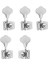 5pcs Gitar Aksesuar Vintage Açık Bas Gitar Ayarlama Tuşları Pegs Makine Başlıkları Tunerler 5 Dizeler Için Siyah 1L4R Bas Gümüş (Yurt Dışından) 4