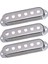 3pcs Open Pirinç Tek Bobar Guitar Tek Pikap Kapakları St Sq Için 48/50/52MM, Gümüş (Yurt Dışından) 2