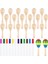 20PCS Dıy Ahşap Maracas Çocuklar Için, Meksika Fiesta Partisi Için Mini Maracas 12 Adet Çok Renkli Kalemlerle Iyilik Yapıyor, Parti (Yurt Dışından) 1