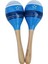 Maracas El Perküsyon Çıngırakları, Ahşap Rumba Shaker Çocuklar Için Müzik Enstrümanı Yetişkinler, 2 Set, Mavi (Yurt Dışından) 1