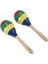 Maracas El Perküsyon Çarpıkları, Ahşap Rumba Shaker Çocuklar Için Müzik Enstrümanı Yetişkinler, 2 Set (Yurt Dışından) 3