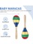 Maracas El Perküsyon Çarpıkları, Ahşap Rumba Shaker Çocuklar Için Müzik Enstrümanı Yetişkinler, 2 Set (Yurt Dışından) 5