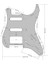 Pickguard Scratch Levha Gitar Arka Plaka Elektro Gitar Parçası (3ply Siyah) (Yurt Dışından) 5