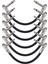 6pcs Gitar Efektleri Enstrüman Bağlantı Kablosu 15CM 1/4 Inç Gitar Efektleri Enstrüman Bağlantı Kablosu (Yurt Dışından) 1