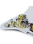 Beyaz 3 Kat Elektro Gitar Humbucker Sol Elle Pickguard Pikap ile Tekli Kablo Yüklü Yüklü Swith (Yurt Dışından) 4