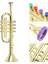 Çocuk Müzik Aletleri Çocuk Sahnesi Performansı Dört Ton Trompet (Temel Trompet Kurulu) Altın (Yurt Dışından) 4