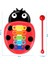 Bulmaca Böcek Ladybug El Perküsyon Enstrümanı Erken Eğitim Müzik Enstrümanı Çocuk Perküsyon Enstrümanı (Yurt Dışından) 2