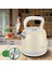 KK-3340 Paslanmaz Çelik Retro Su Isıtıcı Kettle - Ekru - 2,2 Litre 1
