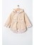 Trençkot Puantiye Astarlı Ip Büzgülü kız çocuk - Bej 1