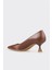 Kahve Deri Kadın Stiletto 3