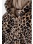 Kız Bebek Kapüşonlu Leopar Desenli Fermuarlı Pelüş Mont E7993A525AU 2