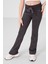 Antrasit Esnek Standart Fit Basic Performans Ispanyol Paça Kız Çocuk Tayt - 75193 2