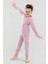 Kız Çocuk Pamuklu Bisiklet Yaka Kelebek Baskılı Uzun Kollu Pijama Takımı 9247 Pembe 1