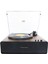 Nostaljik Ahşap Kaplama Pikap 33X45 Plaklar Bass Bluetooth Crownwell Vegas Plus Silver Renk 1