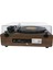 Nostaljik Ahşap Kaplama Pikap 33X45 Plaklar Bass Bluetooth Crownwell Vegas Plus Silver Renk 4