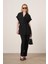 Kadın Crep Pantolonlu Takım Siyah 31173 1
