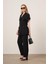 Kadın Crep Pantolonlu Takım Siyah 31173 2