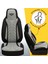 Plkt Serisi Renault Kangoo 2009-2021 ile Uyumlu Pilot Oto Koltuk Kılıfı, Gri/siyah 3