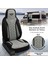Plkt Serisi Renault Kangoo 2009-2021 ile Uyumlu Pilot Oto Koltuk Kılıfı, Gri/siyah 4