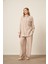Kadın Modal Cepli Takım Beige 30717 1