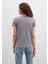 Kelebek Baskılı Gri Tişört 1613453-91066 10