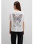 Kelebek Baskılı Ekru Tişört 1613462-70057 12