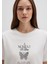 Kelebek Baskılı Ekru Tişört 1613462-70057 13