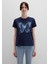 Kelebek Baskılı Lacivert Tişört 1613456-70497 11