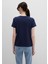 Kelebek Baskılı Lacivert Tişört 1613456-70497 12