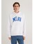 Miav Baskılı Kapüşonlu Beyaz Sweatshirt 0S10122-620 14