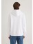 Miav Baskılı Kapüşonlu Beyaz Sweatshirt 0S10122-620 15