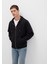 Kapüşonlu Fermuarlı Siyah Basic Sweatshirt 0S10277-900 8