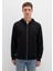 Kapüşonlu Fermuarlı Siyah Basic Sweatshirt 0S10277-900 10