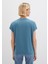 V Yaka Mavi Basic Viskoz Tişört 167714-70753 10