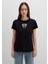 Çiçek Baskılı Siyah Tişört 1613476-900 11