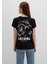 Çiçek Baskılı Siyah Tişört 1613476-900 12