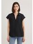 Kısa Kollu Siyah Bluz 1210801-900 11