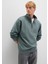 Yarı Fermuarlı Yeşil Basic Sweatshirt 0S10278-71577 8