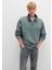 Yarı Fermuarlı Yeşil Basic Sweatshirt 0S10278-71577 9