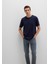 Bisiklet Yaka Lacivert Basic Tişört 0612863-86415 9