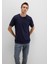 Bisiklet Yaka Lacivert Basic Tişört 0612863-86415 10