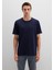 Bisiklet Yaka Lacivert Basic Tişört 0612863-86415 11